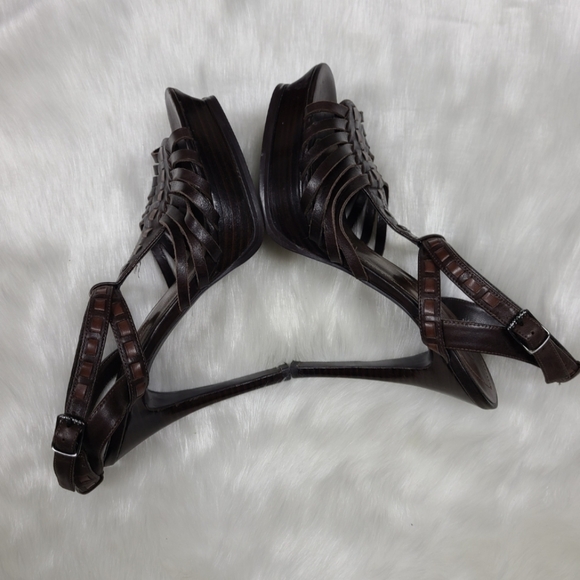 Guess "SHAYLEA"  Platform leather Stiletto Sandals Heels. - Picture 10 of 16